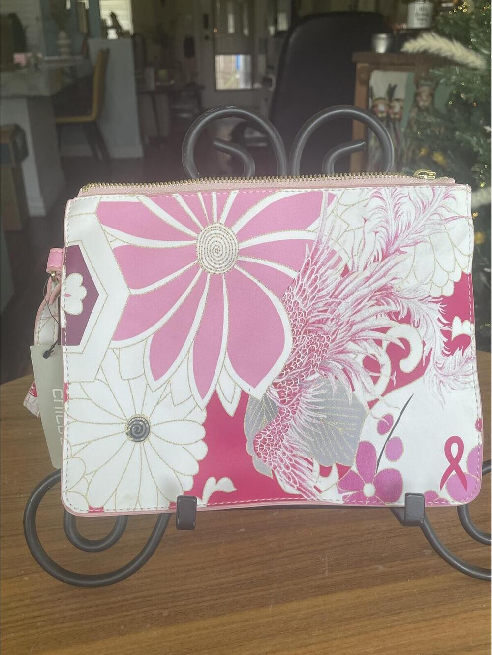 Chicos Breast Cancer Wristlet Bag